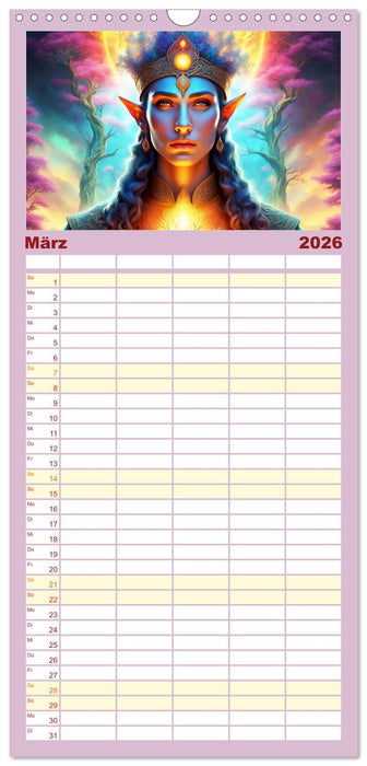 Elfen Zauberhafte Fantasiewesen (CALVENDO Familienplaner 2026)