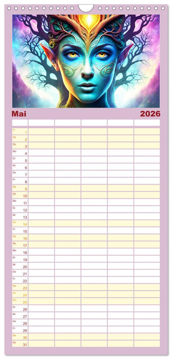 Elfen Zauberhafte Fantasiewesen (CALVENDO Familienplaner 2026)