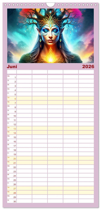 Elfen Zauberhafte Fantasiewesen (CALVENDO Familienplaner 2026)
