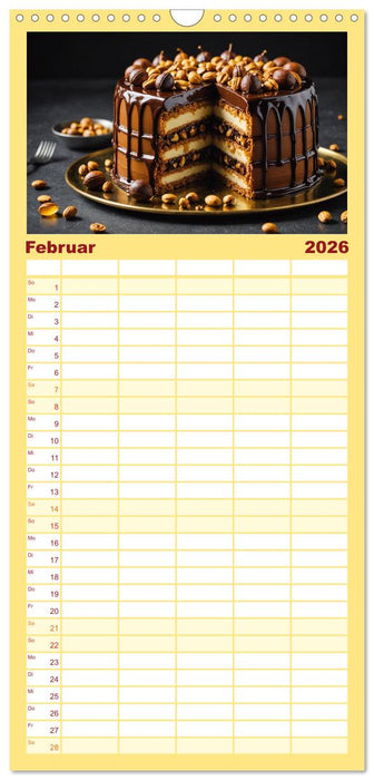 Das Auge isst mit - Süße Verführung (CALVENDO Familienplaner 2026)