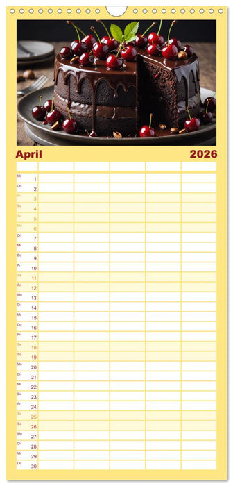 Das Auge isst mit - Süße Verführung (CALVENDO Familienplaner 2026)