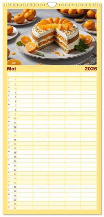 Das Auge isst mit - Süße Verführung (CALVENDO Familienplaner 2026)