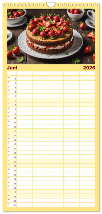Das Auge isst mit - Süße Verführung (CALVENDO Familienplaner 2026)