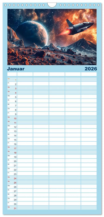 Sternenreisen - Ein kosmischer Kalender (CALVENDO Familienplaner 2026)