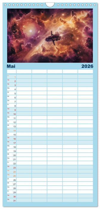 Sternenreisen - Ein kosmischer Kalender (CALVENDO Familienplaner 2026)