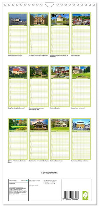 Schlossromantik (CALVENDO Familienplaner 2026)