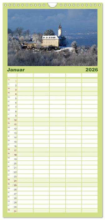 Schlossromantik (CALVENDO Familienplaner 2026)