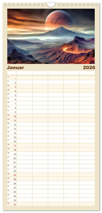 Der Zauber fremder Welten (CALVENDO Familienplaner 2026)