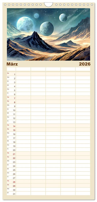 Der Zauber fremder Welten (CALVENDO Familienplaner 2026)