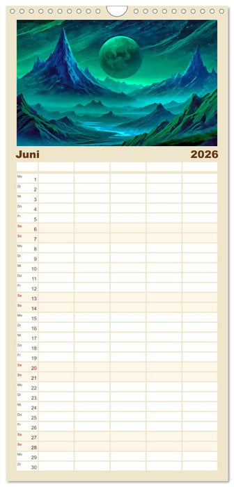 Der Zauber fremder Welten (CALVENDO Familienplaner 2026)