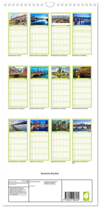 Deutsche Brücken (CALVENDO Familienplaner 2026)