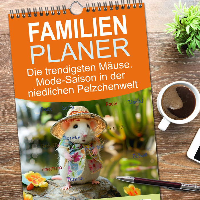 Die trendigsten Mäuse. Mode-Saison in der niedlichen Pelzchenwelt (CALVENDO Familienplaner 2026)