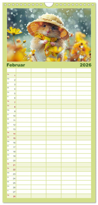 Die trendigsten Mäuse. Mode-Saison in der niedlichen Pelzchenwelt (CALVENDO Familienplaner 2026)