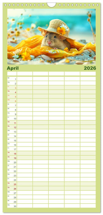 Die trendigsten Mäuse. Mode-Saison in der niedlichen Pelzchenwelt (CALVENDO Familienplaner 2026)