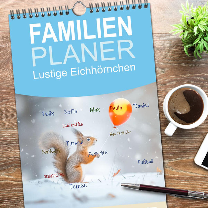 Lustige Eichhörnchen (CALVENDO Familienplaner 2026)