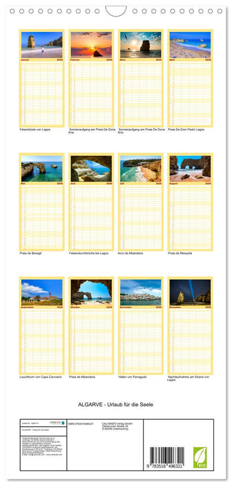 ALGARVE - Urlaub für die Seele (CALVENDO Familienplaner 2026)