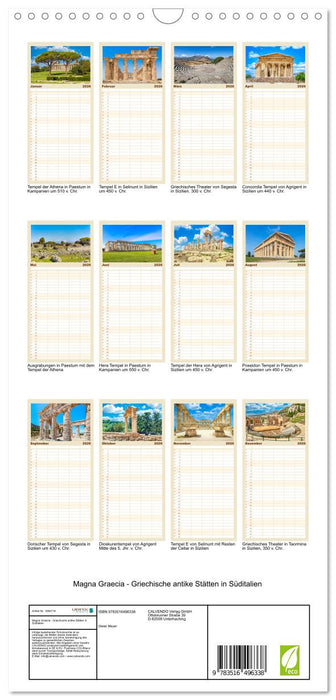 Magna Graecia - Griechische antike Stätten in Süditalien (CALVENDO Familienplaner 2026)