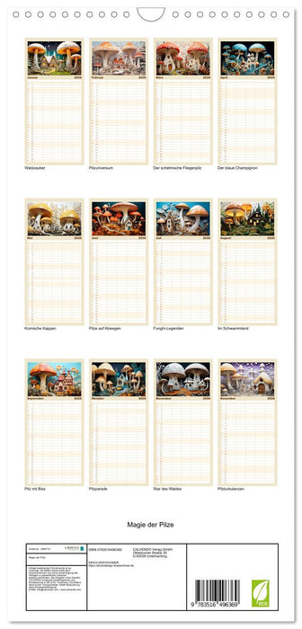 Magie der Pilze (CALVENDO Familienplaner 2026)