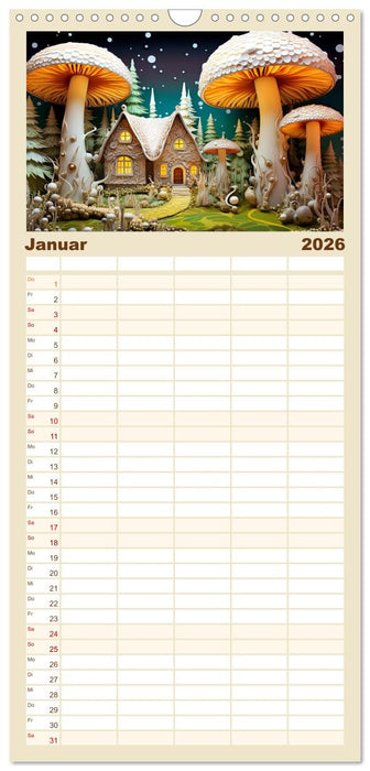 Magie der Pilze (CALVENDO Familienplaner 2026)