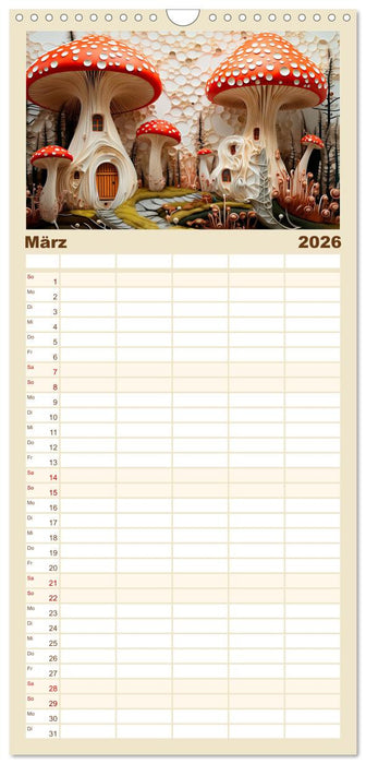 Magie der Pilze (CALVENDO Familienplaner 2026)