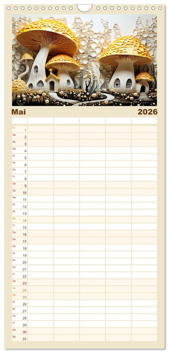 Magie der Pilze (CALVENDO Familienplaner 2026)