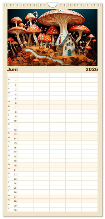 Magie der Pilze (CALVENDO Familienplaner 2026)