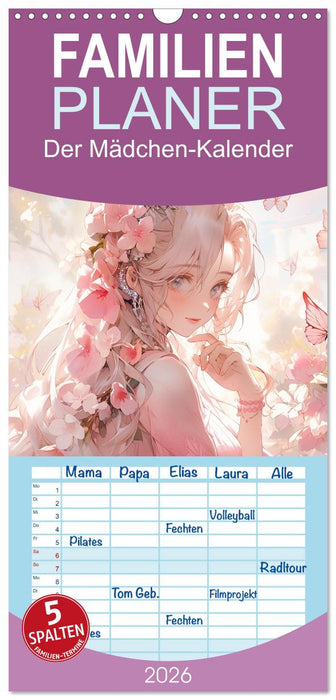 Der Mädchen-Kalender (CALVENDO Familienplaner 2026)