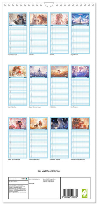 Der Mädchen-Kalender (CALVENDO Familienplaner 2026)