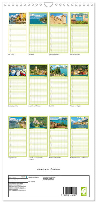 Malcesine am Gardasee (CALVENDO Familienplaner 2026)