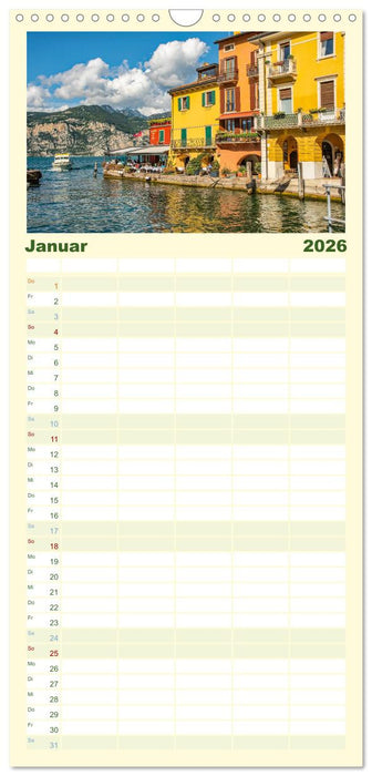 Malcesine am Gardasee (CALVENDO Familienplaner 2026)