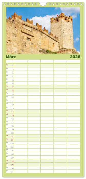 Malcesine am Gardasee (CALVENDO Familienplaner 2026)