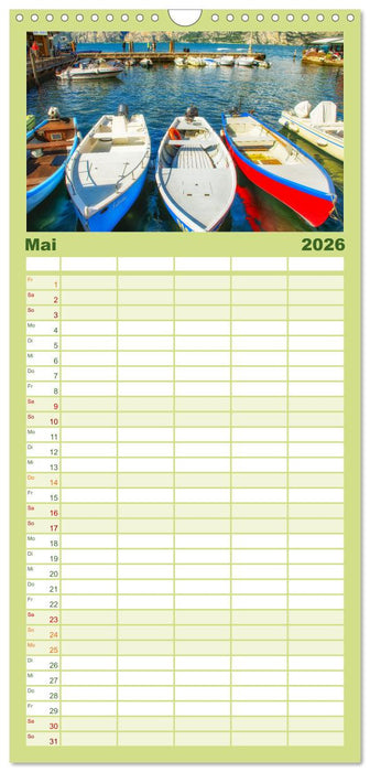 Malcesine am Gardasee (CALVENDO Familienplaner 2026)