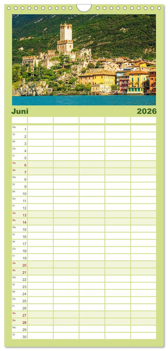 Malcesine am Gardasee (CALVENDO Familienplaner 2026)
