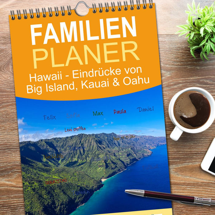 Hawaii - Eindrücke von Big Island, Kauai & Oahu (CALVENDO Familienplaner 2026)