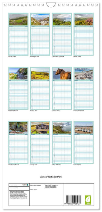 Exmoor National Park (CALVENDO Familienplaner 2026)