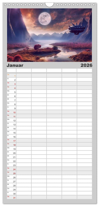 Extraterrestrisch - Auf fremden Planeten (CALVENDO Familienplaner 2026)