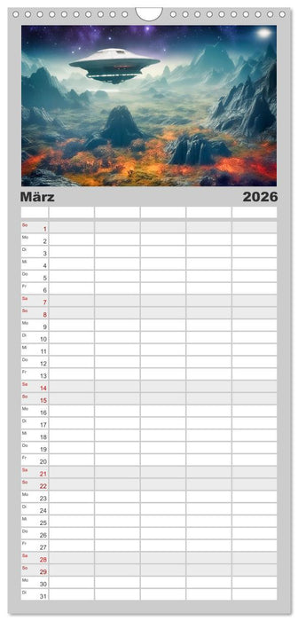 Extraterrestrisch - Auf fremden Planeten (CALVENDO Familienplaner 2026)