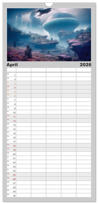 Extraterrestrisch - Auf fremden Planeten (CALVENDO Familienplaner 2026)