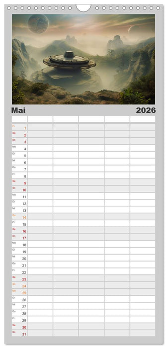 Extraterrestrisch - Auf fremden Planeten (CALVENDO Familienplaner 2026)