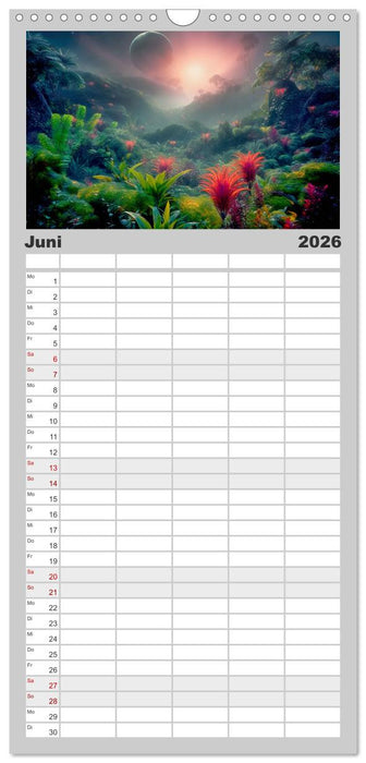 Extraterrestrisch - Auf fremden Planeten (CALVENDO Familienplaner 2026)