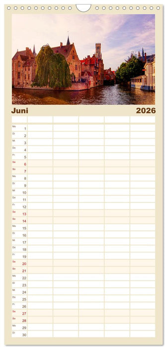Brügge und Gent im Zwielicht (CALVENDO Familienplaner 2026)