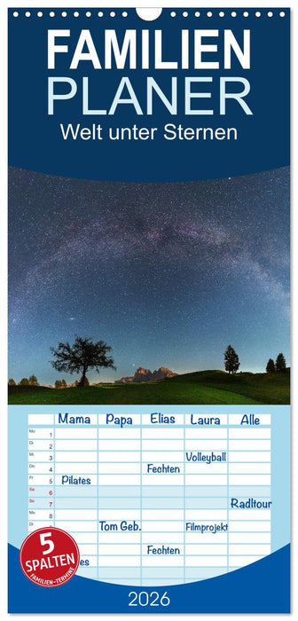 Welt unter Sternen (CALVENDO Familienplaner 2026)