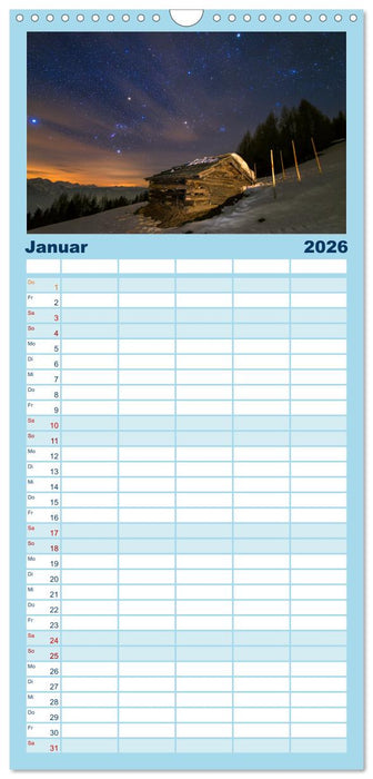 Welt unter Sternen (CALVENDO Familienplaner 2026)