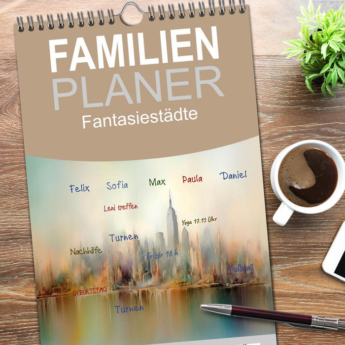 Fantasiestädte (CALVENDO Familienplaner 2026)