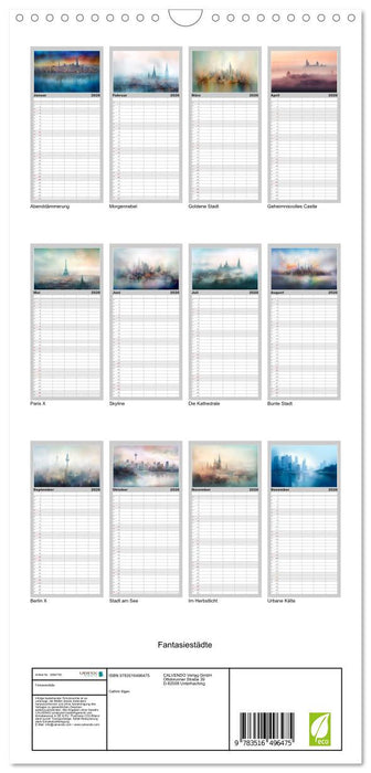 Fantasiestädte (CALVENDO Familienplaner 2026)