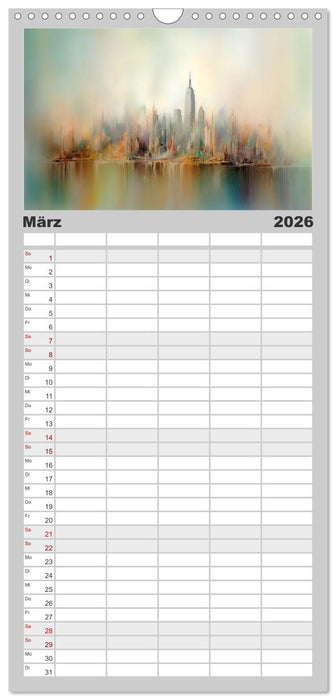 Fantasiestädte (CALVENDO Familienplaner 2026)