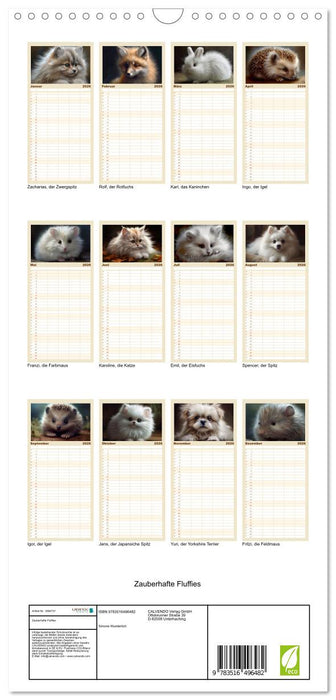 Zauberhafte Fluffies (CALVENDO Familienplaner 2026)