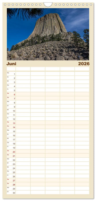 Wyoming, South Dakota Colorado (CALVENDO Familienplaner 2026)