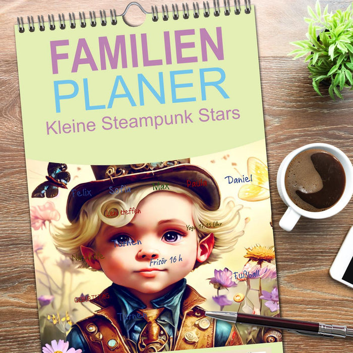 Kleine Steampunk Stars (CALVENDO Familienplaner 2026)