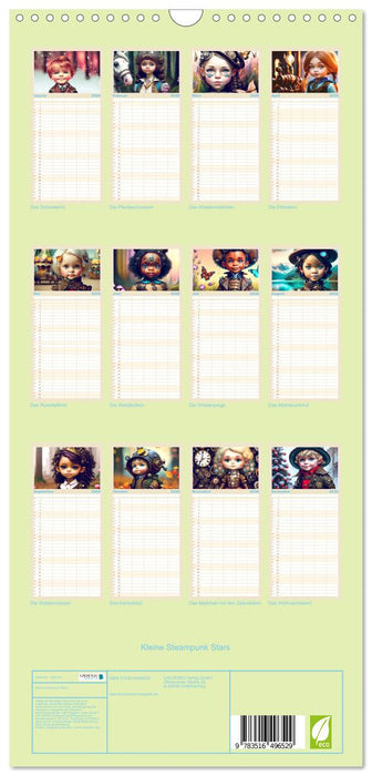 Kleine Steampunk Stars (CALVENDO Familienplaner 2026)